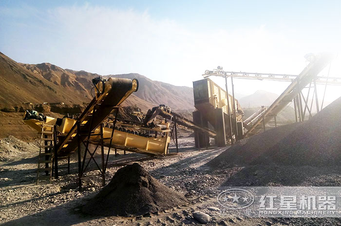 传统固定式煤矸石加工生产线
