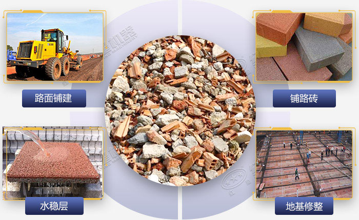 砖渣物料可破碎加工应用于不同的领域